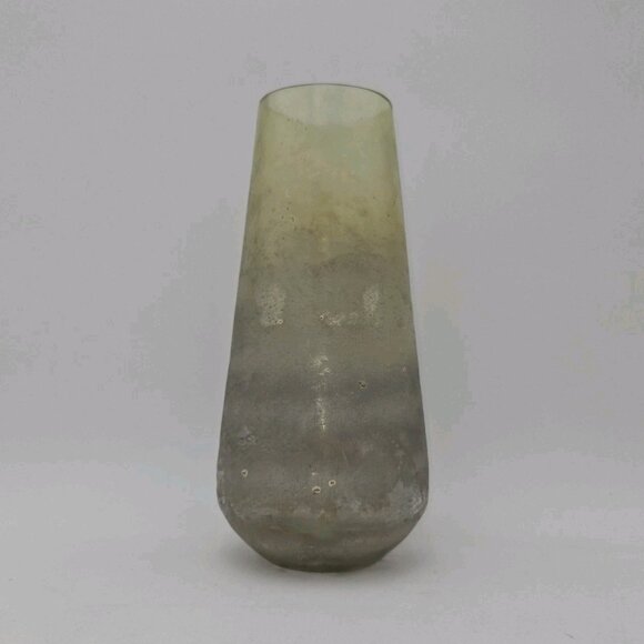Modern Fosted Art Glass Vase Hand Blown Gold‎ Minimalist Scandinavian Style 10 